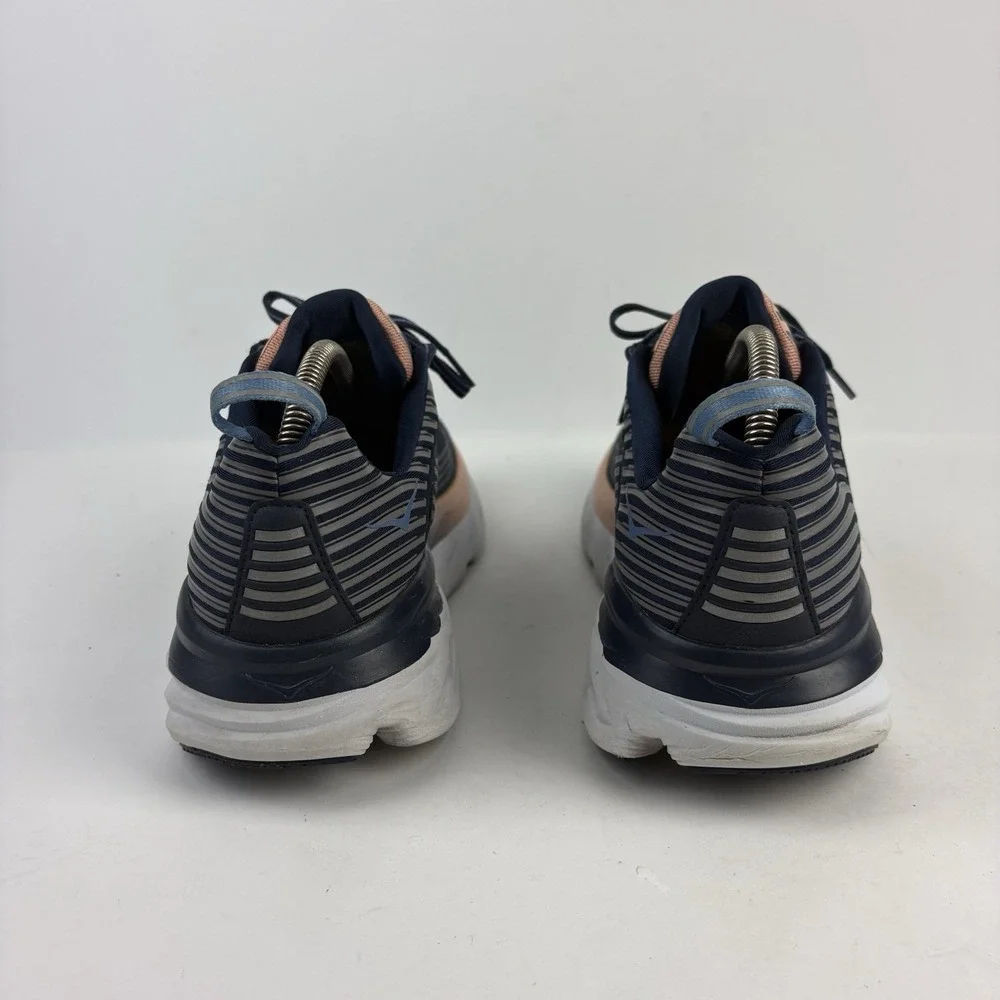 Hoka One One Bondi 6 W Running Shoes Womens 11 Navy Cantaloupe Sneakers
